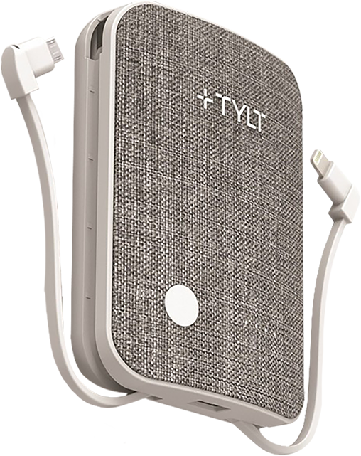 TYLT Xcele 3 Battery Pack with Wall Prongs & Connectors - Gray